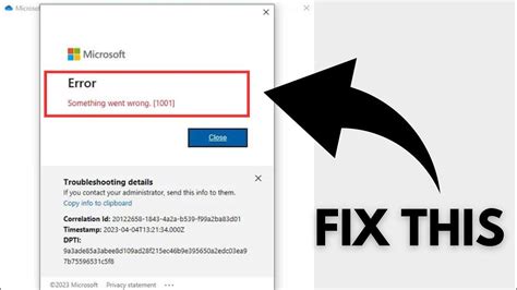 something went wrong. 1001 outlook|something went wrong 1001 onedrive.